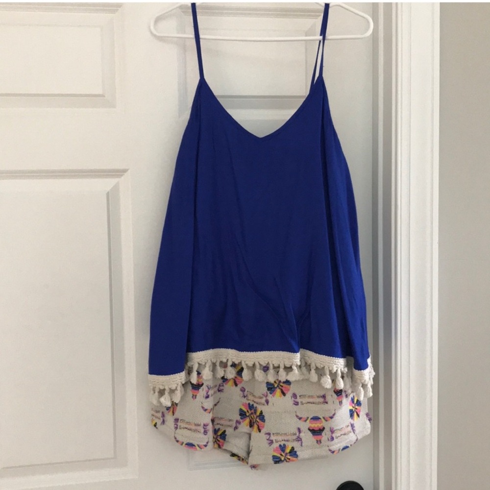 Judith March Romper with Tassel Hem